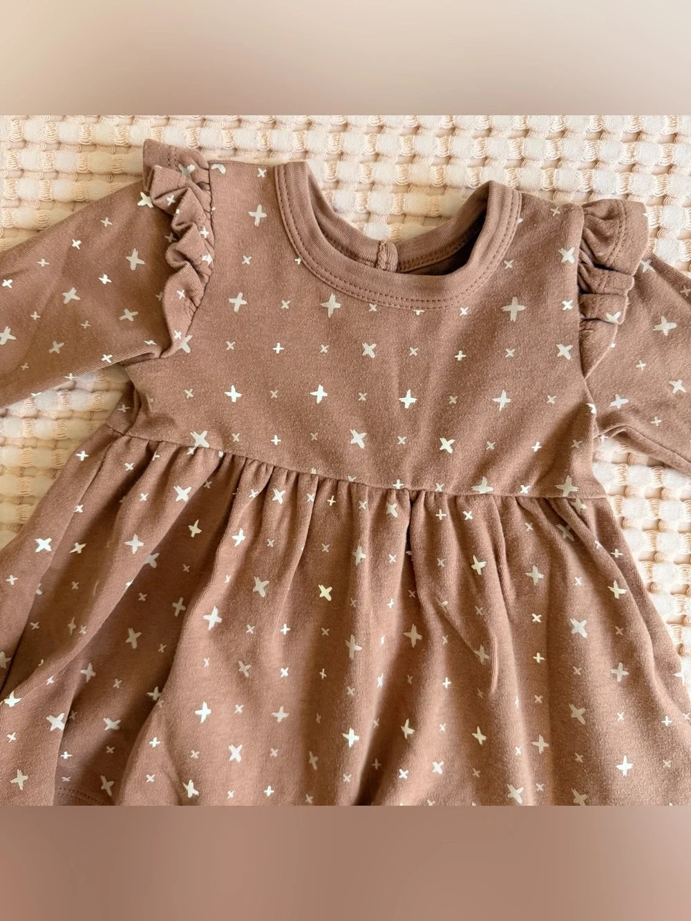 ✨MakeMake Organics 100% Organic Cotton Ruffle Dress 0-6 months